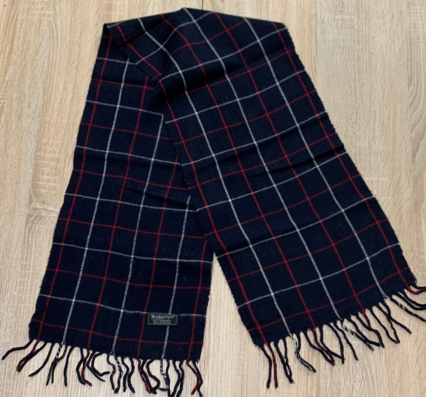 écharpe Burberry 100% laine vintage