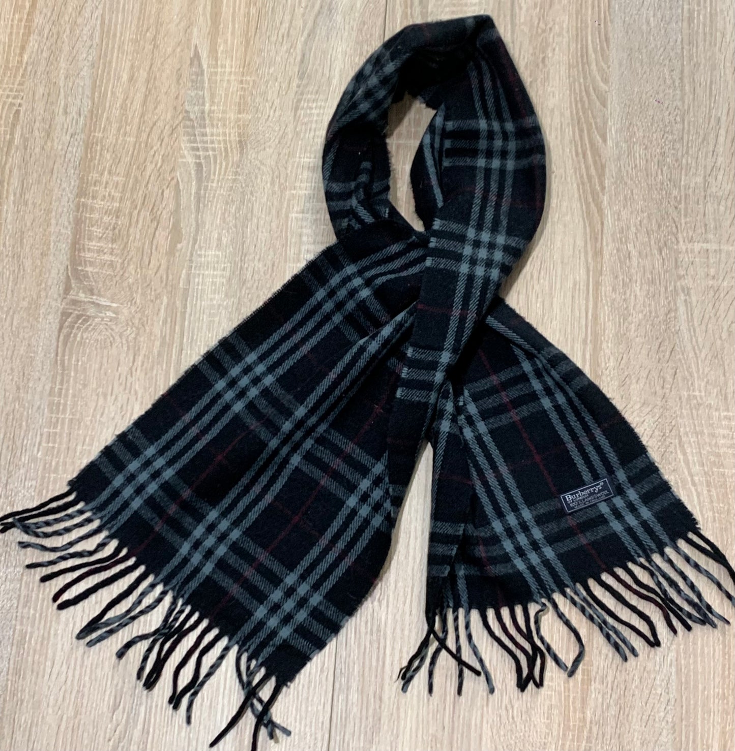écharpe Burberry 100% laine vintage
