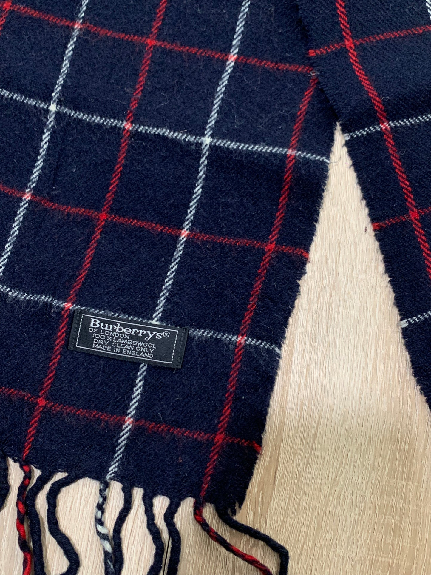 écharpe Burberry 100% laine vintage