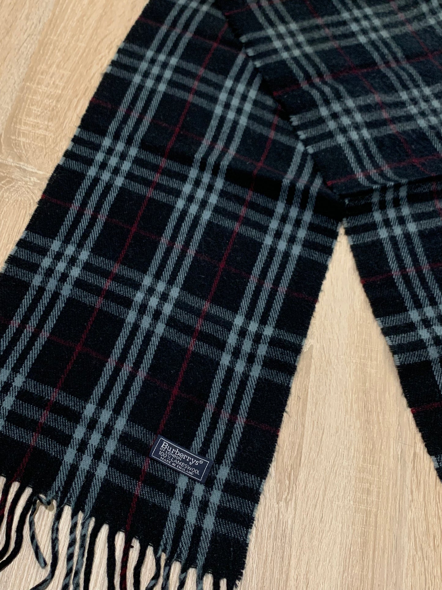 écharpe Burberry 100% laine vintage