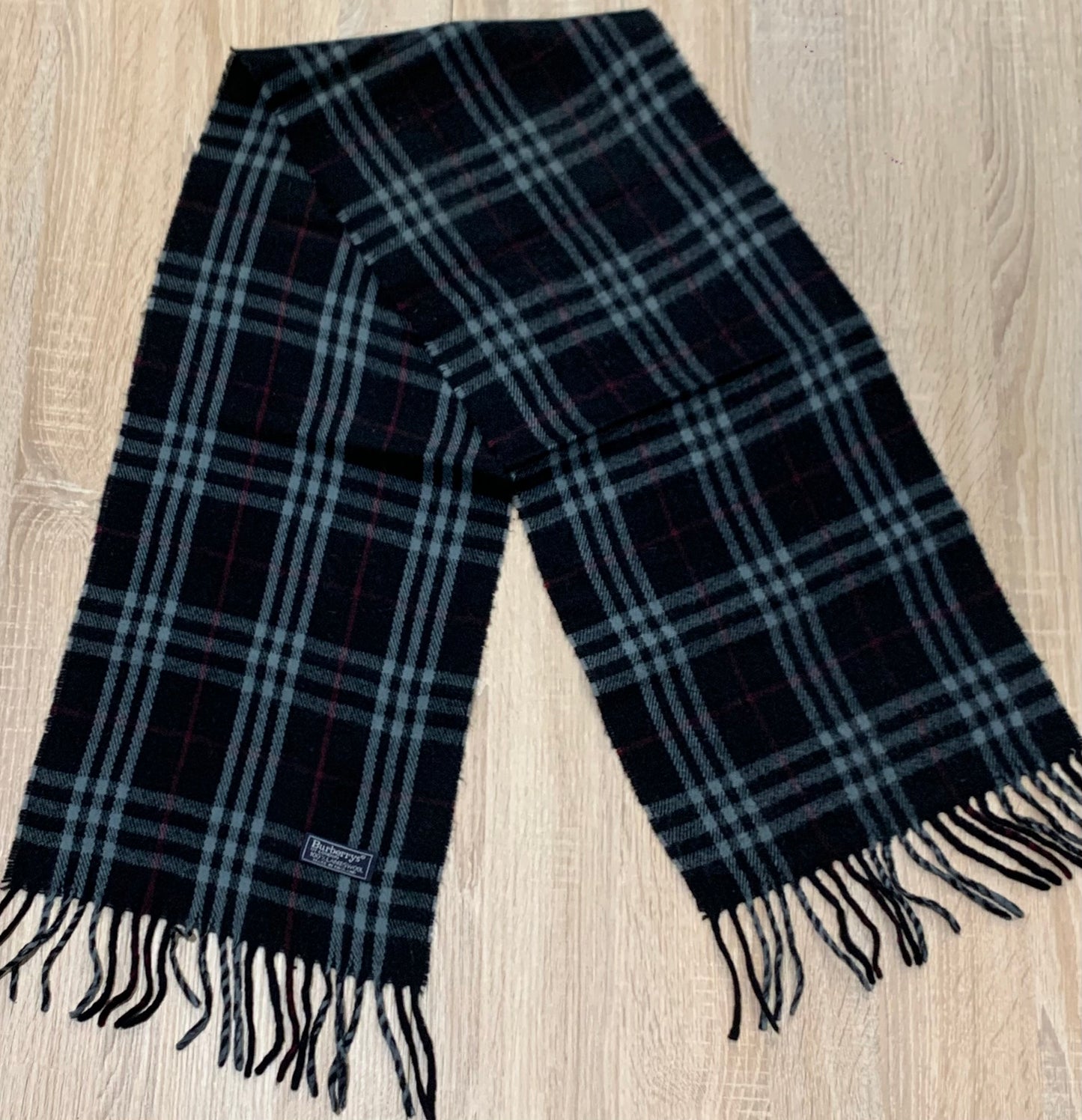 écharpe Burberry 100% laine vintage