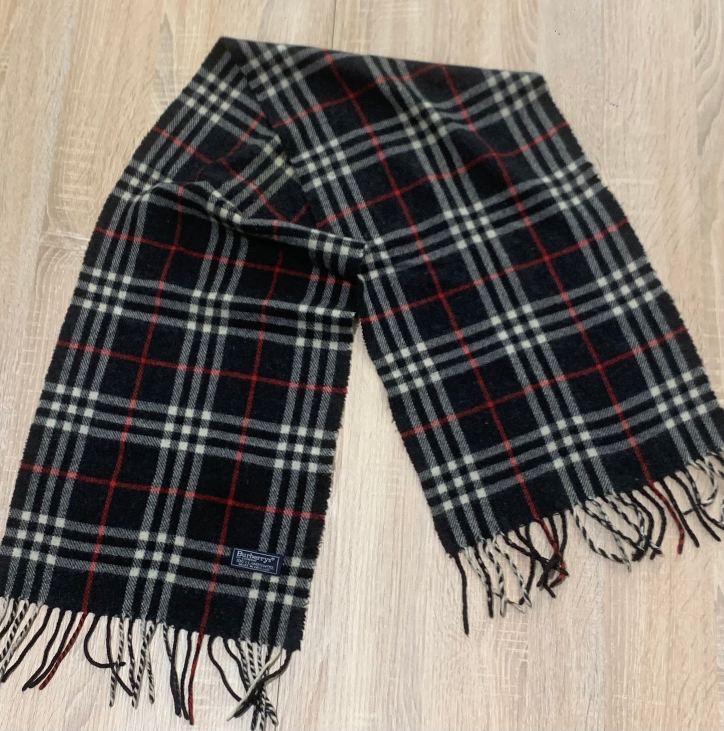 écharpe Burberry 100% laine vintage