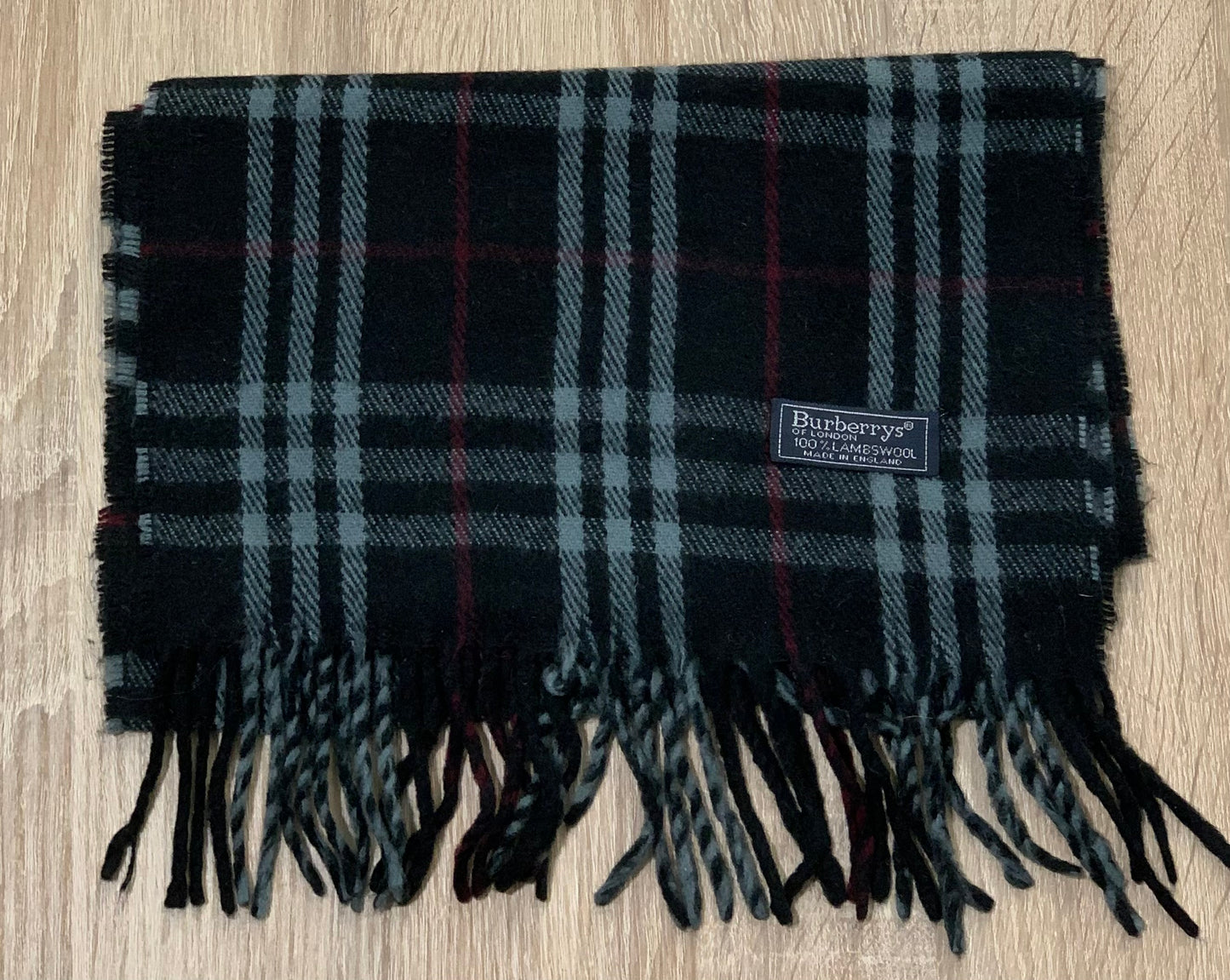 écharpe Burberry 100% laine vintage