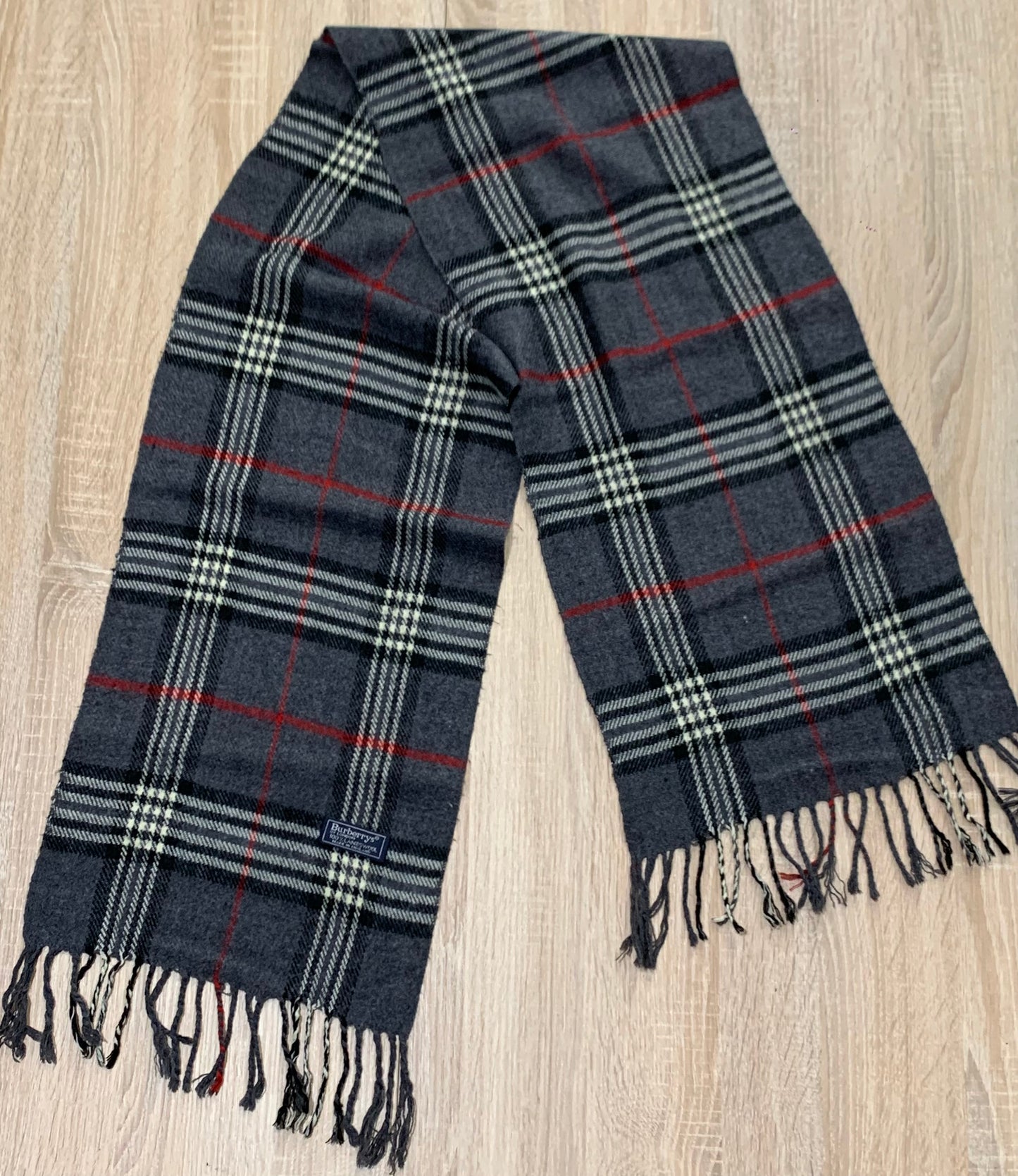écharpe vintage Burberry 100%laine