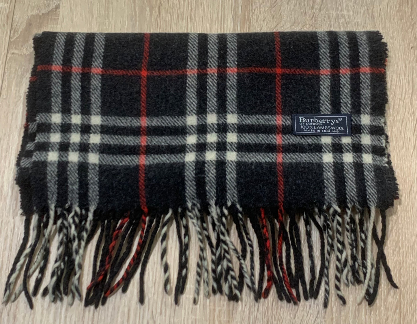 écharpe Burberry 100% laine vintage