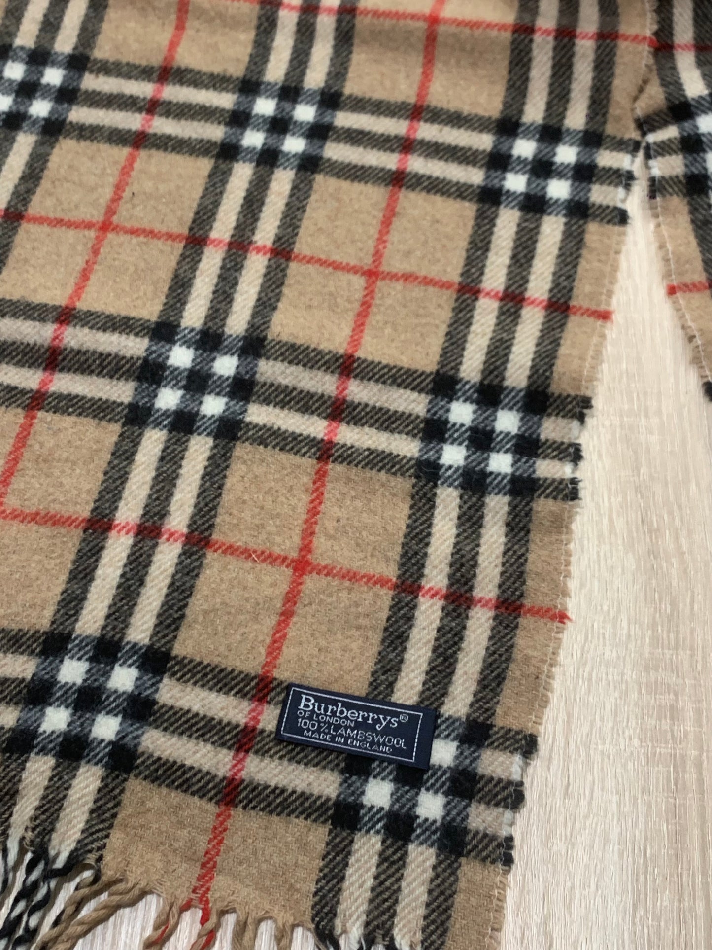 écharpe Burberry 100% laine vintage