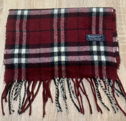 écharpe Burberry 100% laine vintage