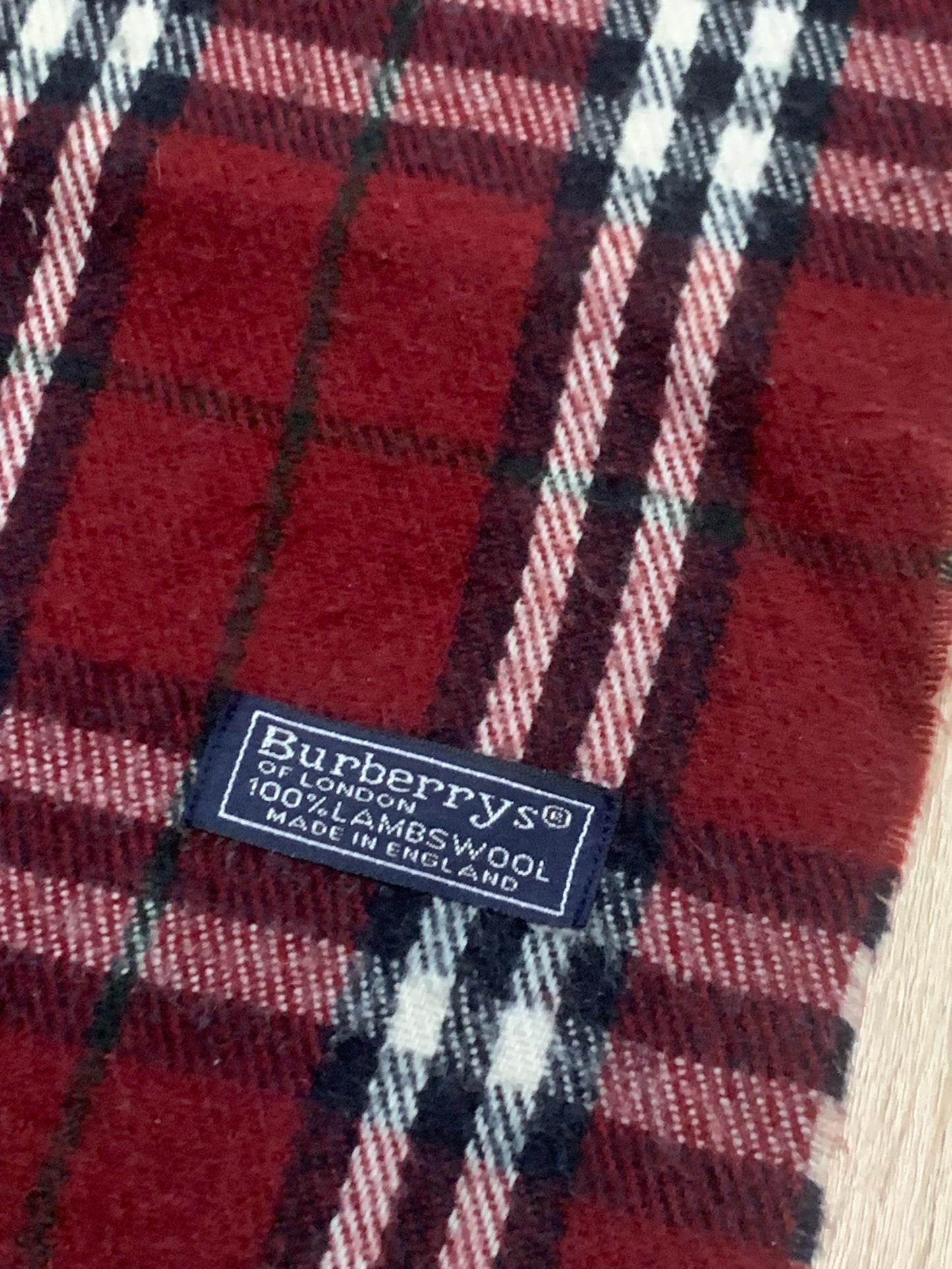 écharpe Burberry 100% laine vintage