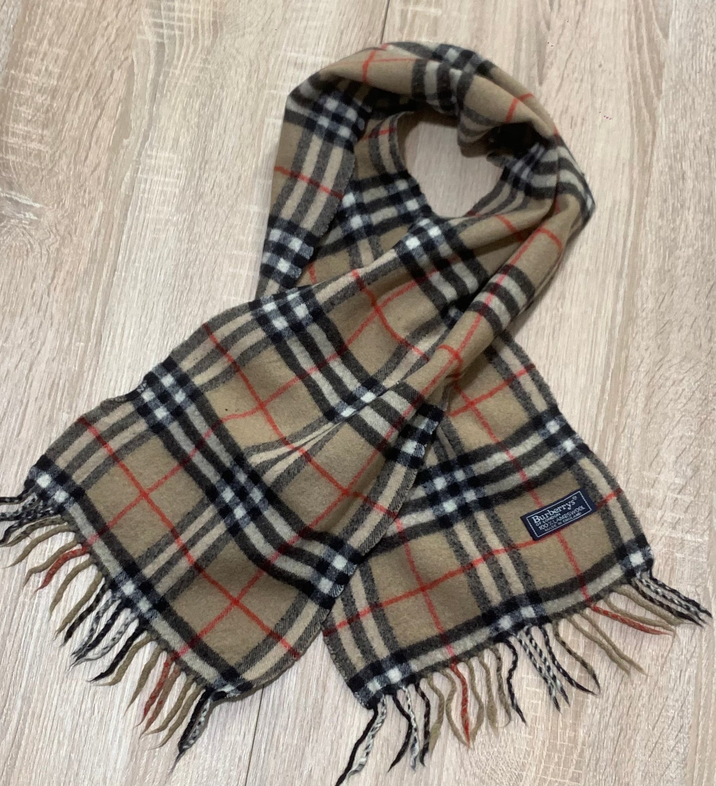 écharpe Burberry 100% laine vintage