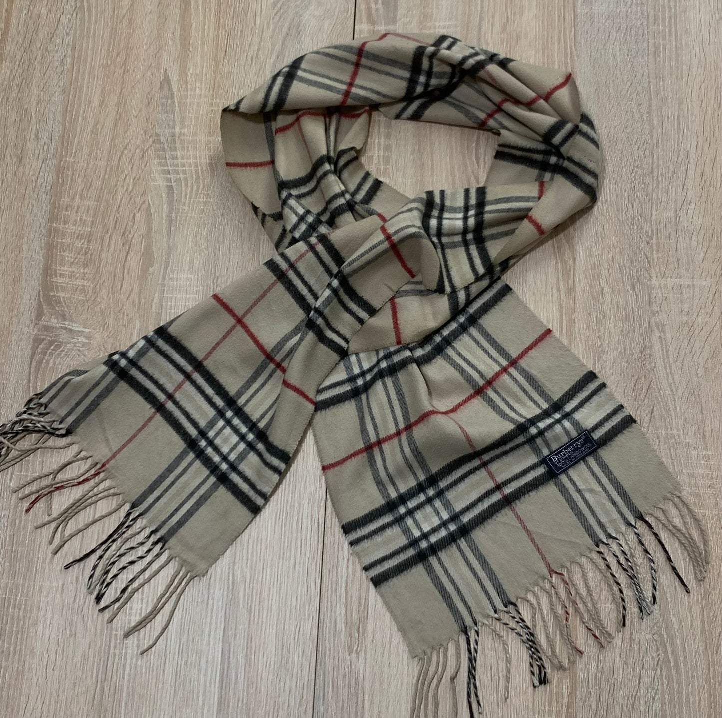 écharpe Burberry 100% laine vintage