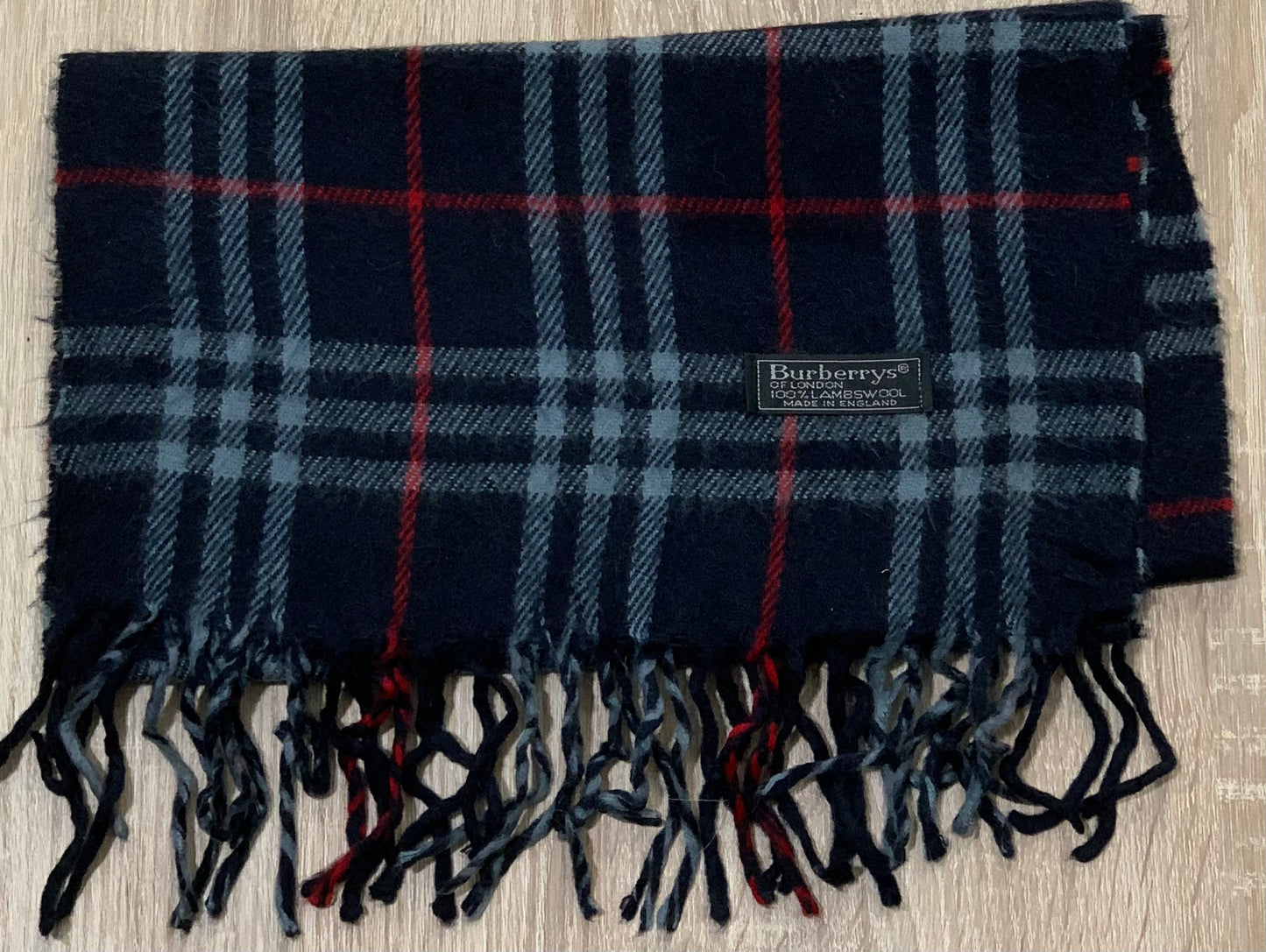 écharpe Burberry 100% laine vintage