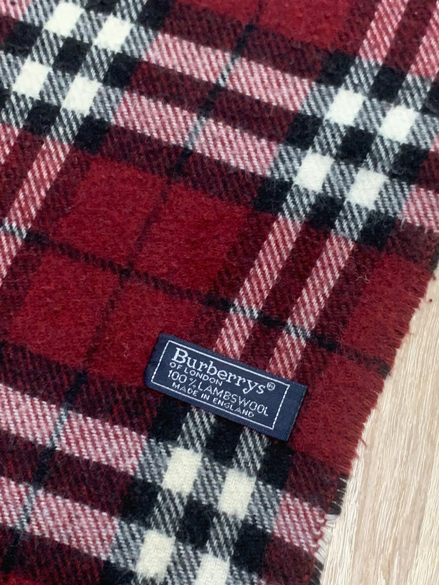 écharpe Burberry 100% laine vintage