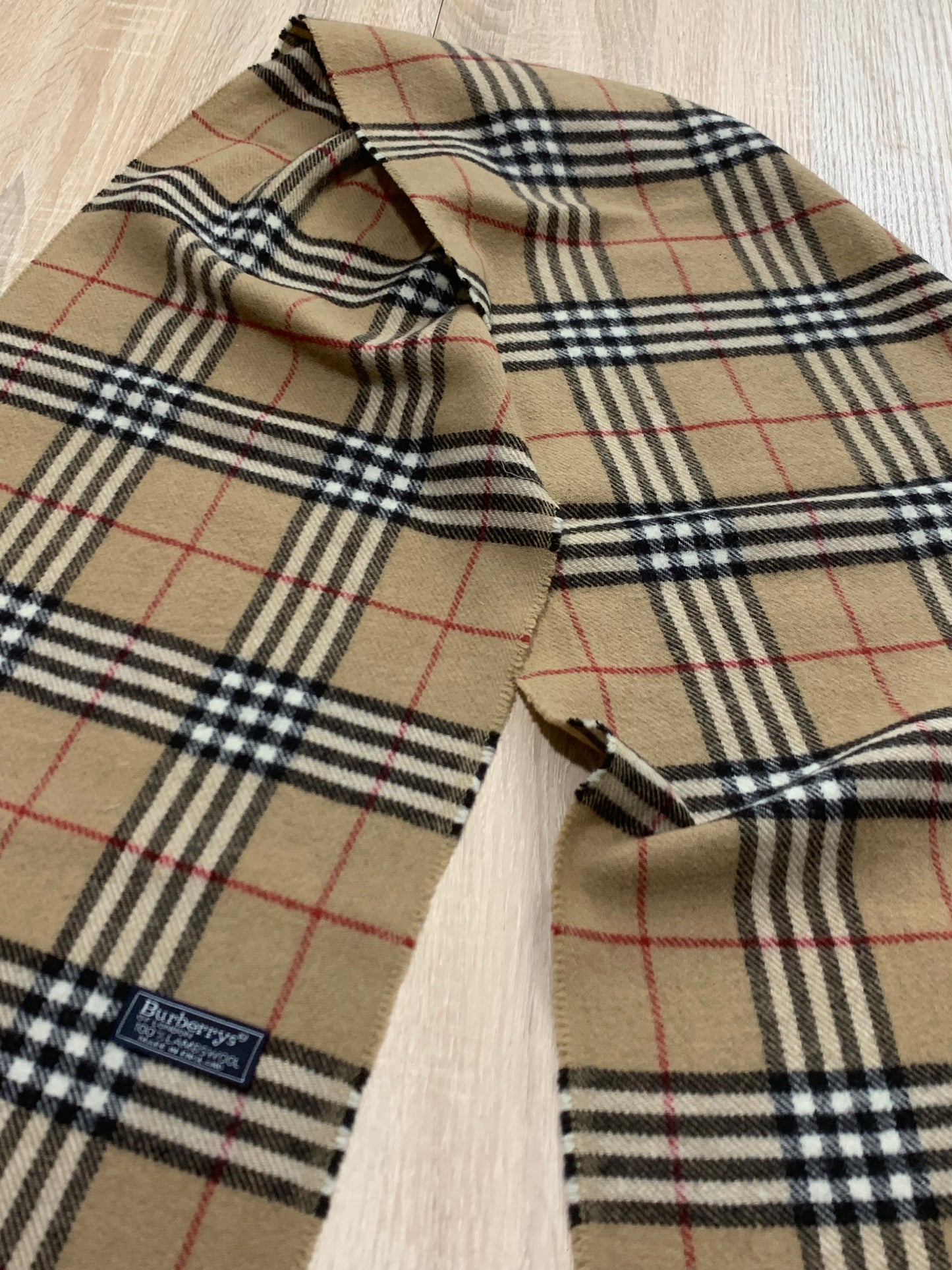 écharpe Burberry 100% laine vintage