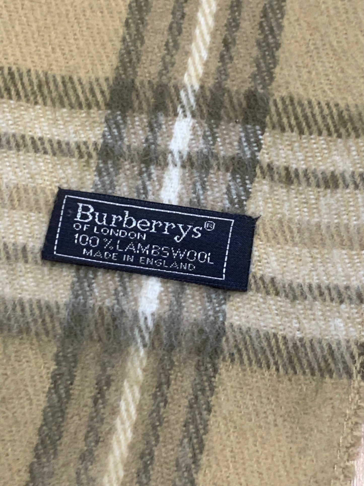 écharpe vintage Burberry 100%laine