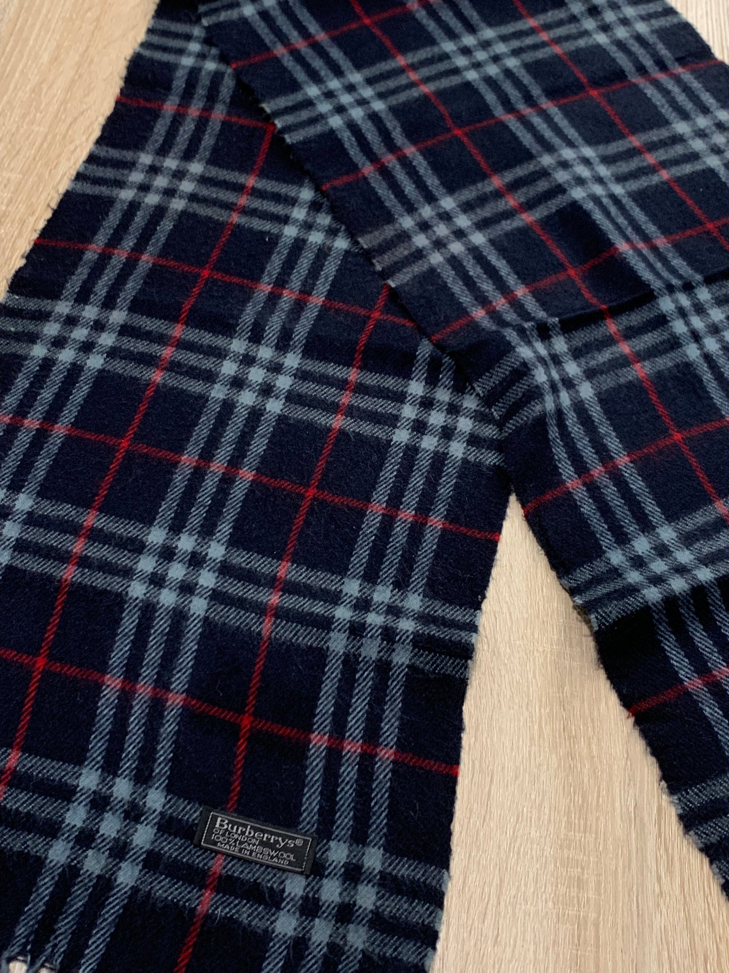 écharpe Burberry 100% laine vintage