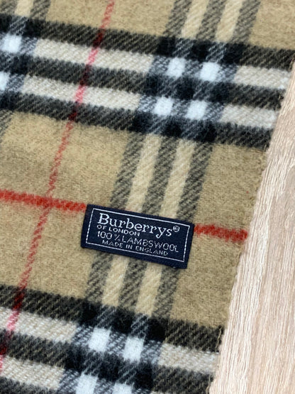 écharpe Burberry 100% laine vintage