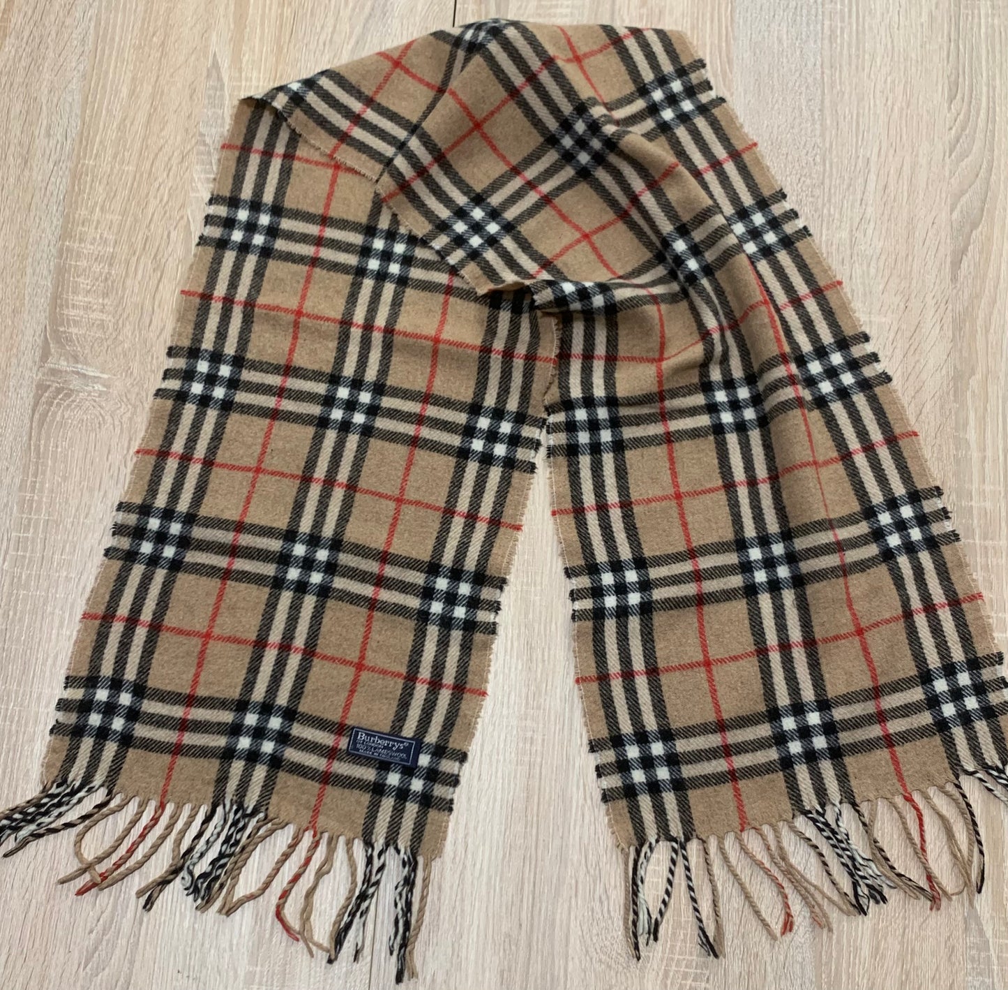 écharpe Burberry 100% laine vintage