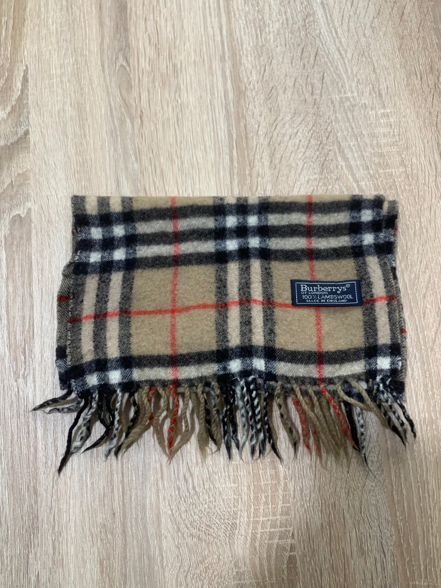 écharpe Burberry 100% laine vintage