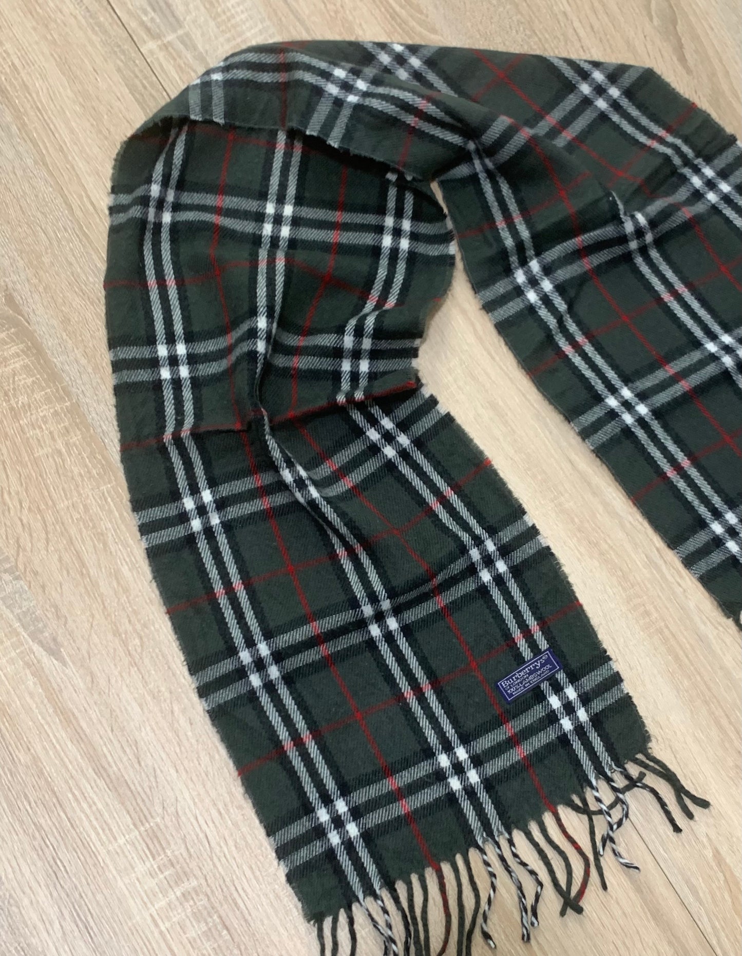 écharpe vintage Burberry 100% laine