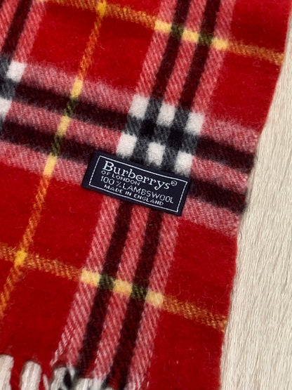 écharpe Burberry 100% laine vintage