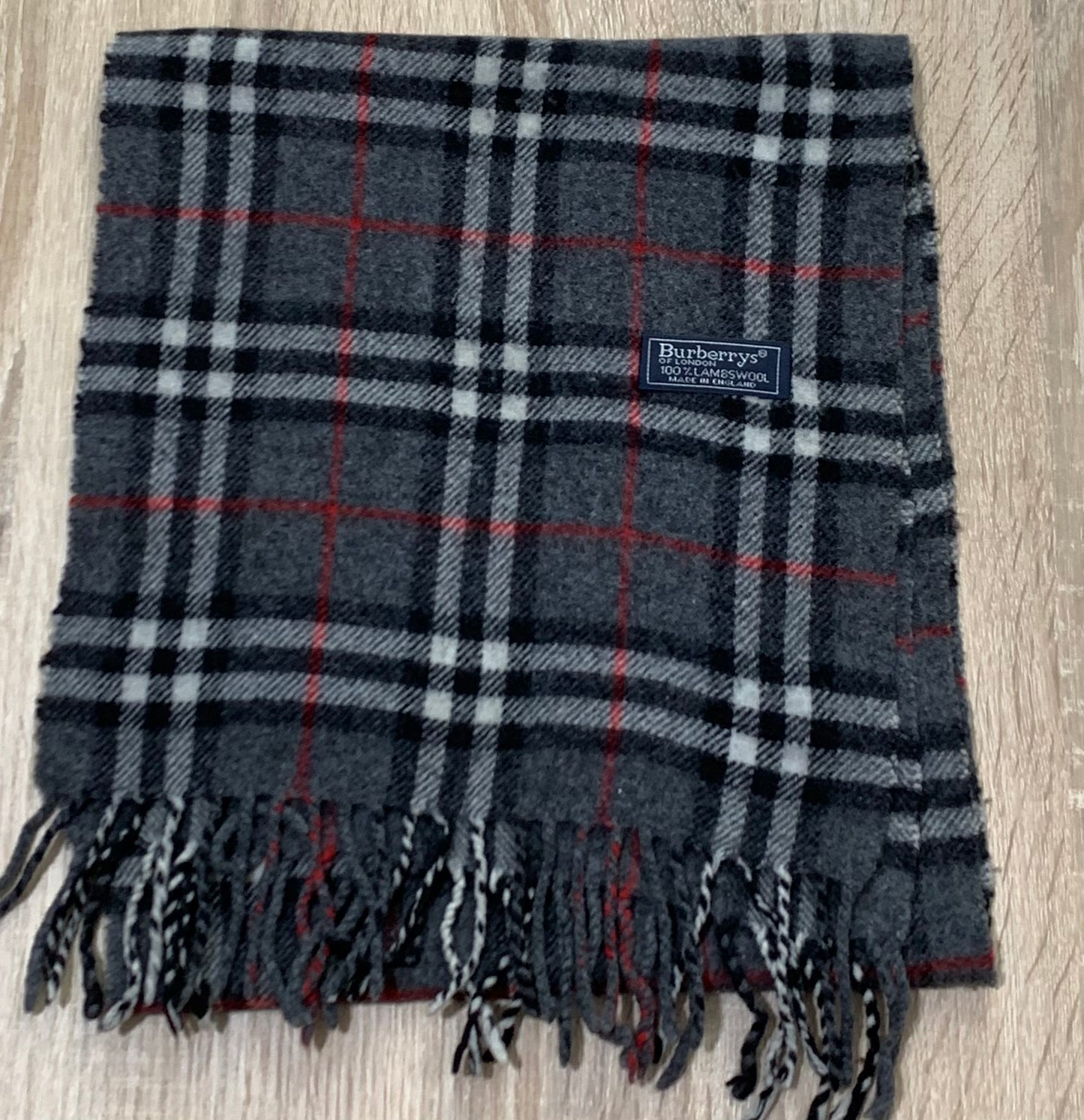 écharpe vintage Burberry 100%laine