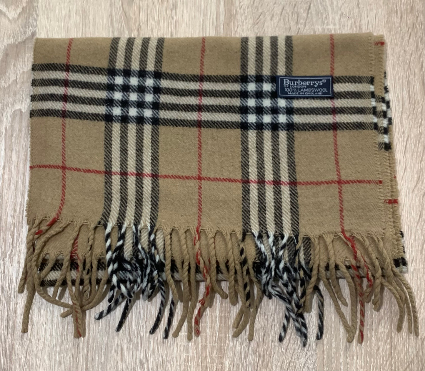 écharpe Burberry 100% laine vintage