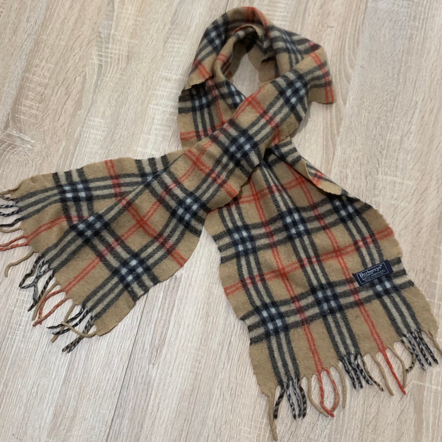 écharpe Burberry 100% laine vintage