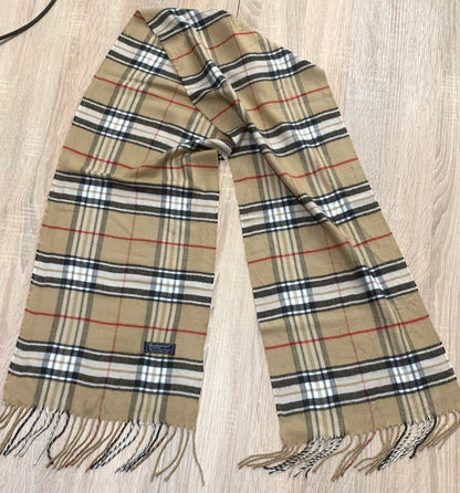 écharpe vintage Burberry 100% laine